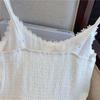 Elegant Summer 2025 White Spaghetti Strap Cinched Dress