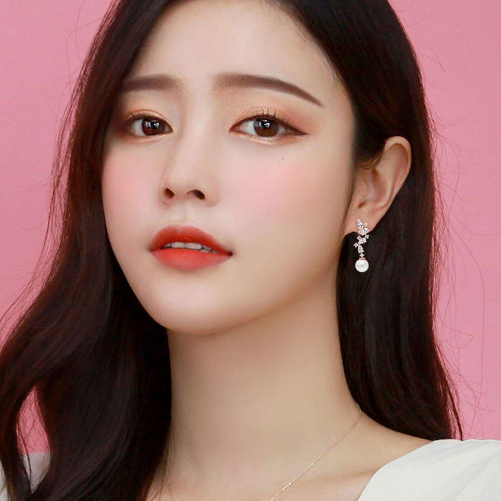 [Merry-Grin] 14K Gold Pin Rose Gold Lamang Earrings