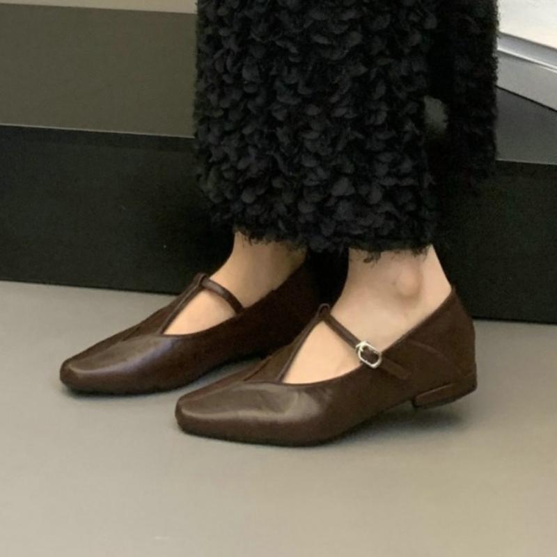 Moda 2025 Nuevos Zapatos Planos de Otoño Zapatos de Ballet Marca Diseñador Mujer Casual Mocasines Moda Zapatos Mary Janes Redondos Femenino Mujer