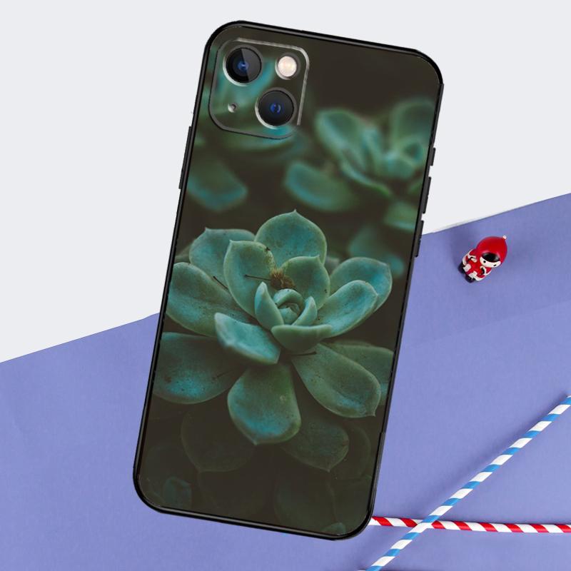 

Чехол для телефона с кактусами и суккулентами для iPhone 16 Pro Max 11 12 13 14 15 Pro Max Mini XR 16 15 Plus 16e Защитный чехол iPhone 13Pro MAX
