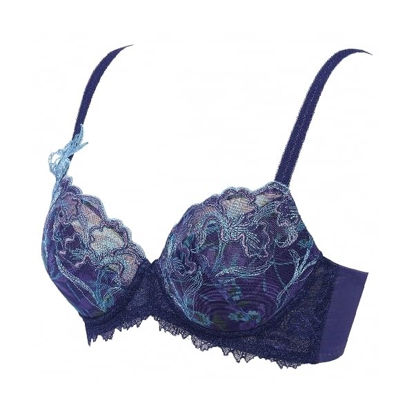 Triumph Red Label by 0105 Bra Padded Lightweight F75 M008 (10218538), Underwire, Padded, 3/4 Cup, Shape-Retaining Material, Wear, (Dark Blue)