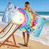 Rainbow and Bow Pastel Design Towel Beach Towel Quick-drying for Travel Outdoor Sports Jogging Beach and Swimming