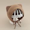 Winter Warm Knitted Baby Hat With Ears Solid Color Baby Boys Girls Cap Beanies Soft Infant Toddler Earflap Hats Bonnet