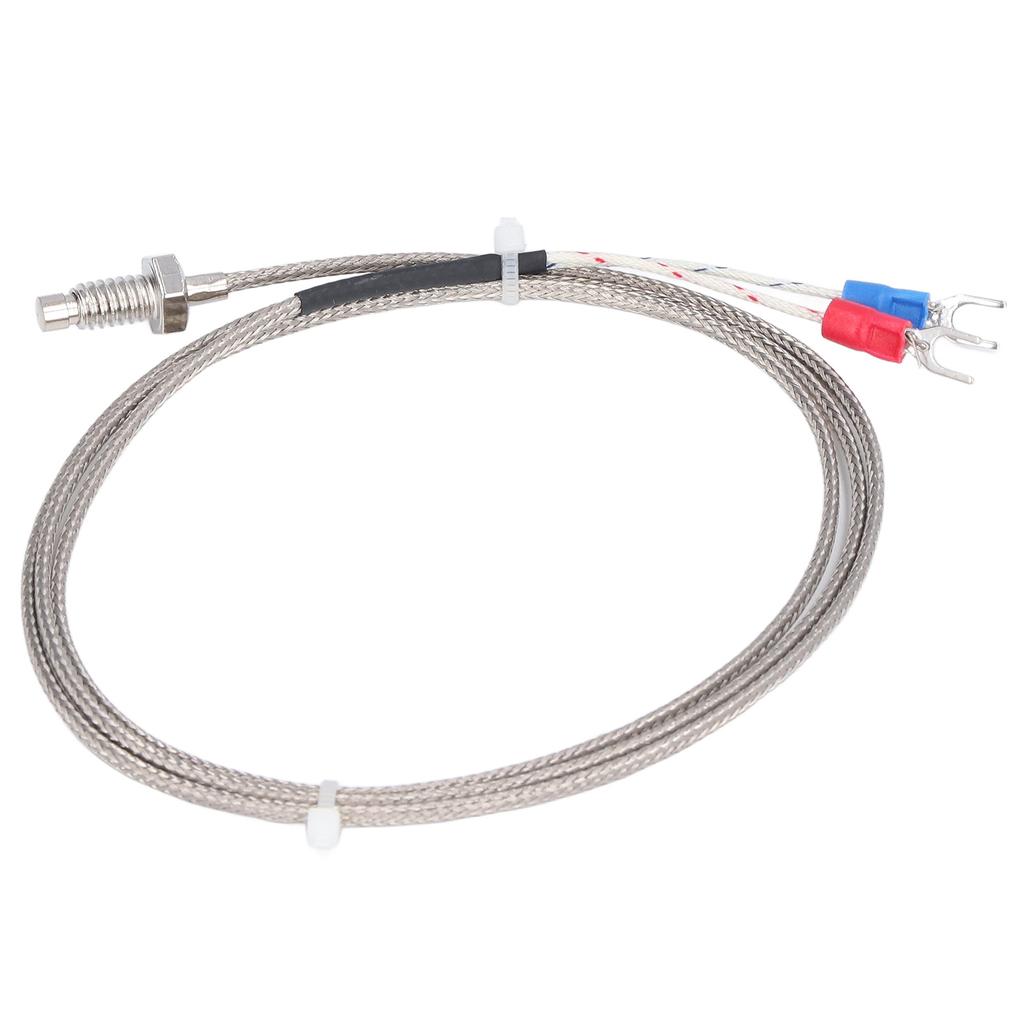 BERM K Type Thermocouple M6 Inch Screw Temperature Sensor Probes Wire 0‑400 celsius  1meter