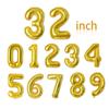 32 inch gold and silver number balloons, birthday party, Valentine's Day wedding, anniversary, New Year party decoration