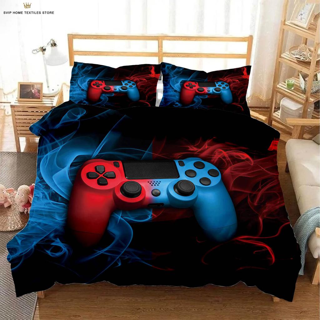 Starry Sky Game Controller 3d Stereo Printing Quilt Cover Bedding Set 100% Polyester Duvet Cover Pillowcase Three-Piece Set