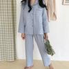 Cotton Linen Sleepwear Set Sweet Cute Cherry Print Pajamas Vintage Kawaii Notched Pocket Home Suit Shirt+Trousers Button