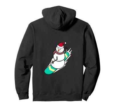 Snowboard Enthusiast Snowman Art Hoodie