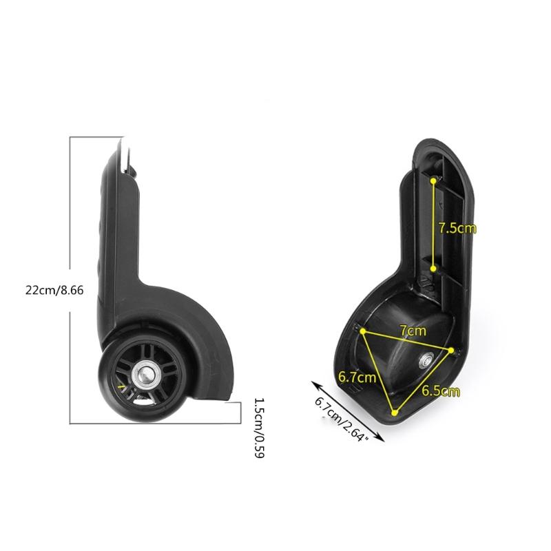 1 Pair DIY Suitcase Replacement Casters Repair Spare Castor Wheels for Travel Luggages Easy Install