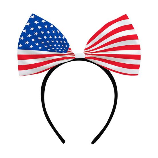 4th of July Hair Accessories Blue Bow Headband Independence Day Red White Hair A