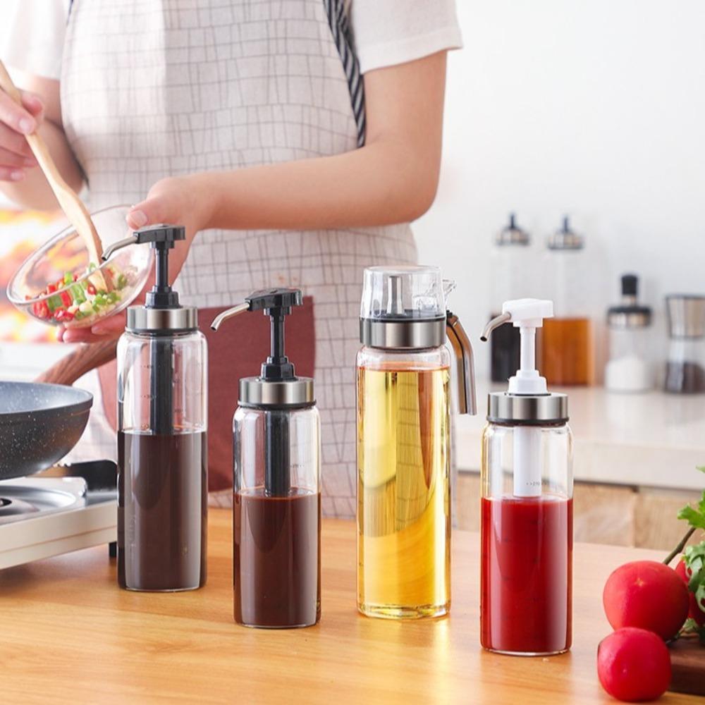 Sealed Sauce Bottle Stainless Steel Seasoning Container Squeeze Oil Bottle  Soy Sauce