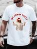 HEISS 100% Baumwolle Wir werden Party machen Jesus T-Shirt Für Männer Vintage für Unisex T-Shirt