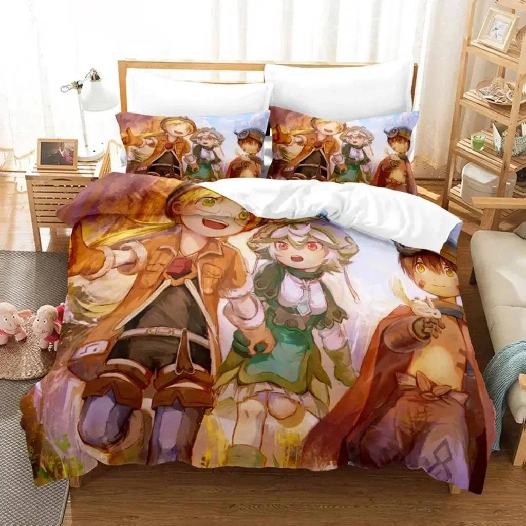 Anime Made in abyss Bedding Set Boys Girls Twin Queen Size Duvet Cover Pillowcase Bed Boys Adult Fashion Home Textileextile