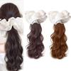 Synthetic Ballet Skirt Scrunchie Hair Piece Elegant Long Wavy Layered Ponytail  Daily Use