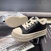 Thick-soled Big-headed Shoes Women's New Winter Sports Shoes Fashionable Warm and Heightening Casual Board Shoes