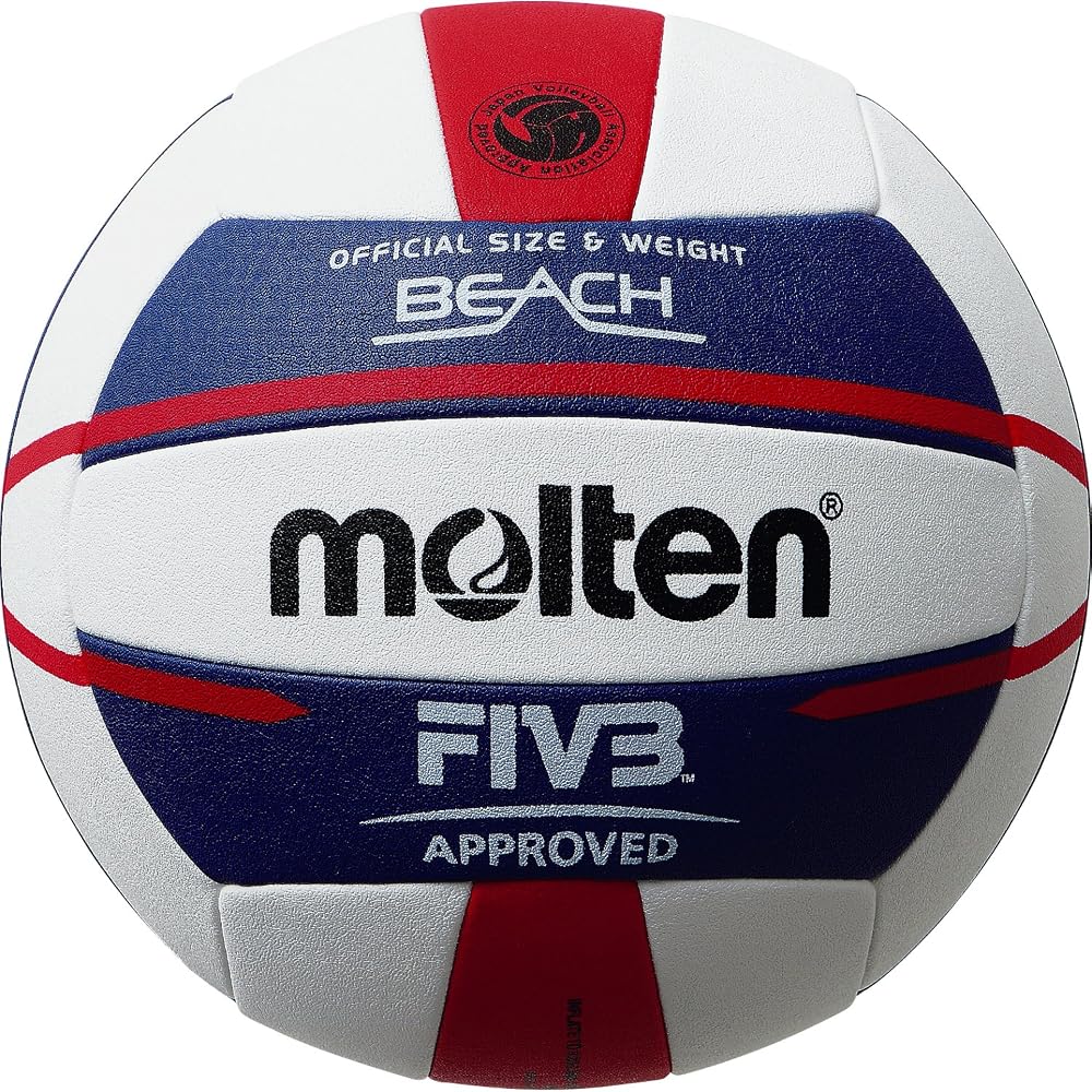 Molten V5B5000 Beach Volleyball White Blue Red 5.0 Size