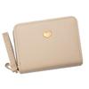 Compact Women's Heart Double Zipper Wallet with Card Slots and Hand Strap