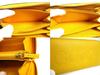 Authentic GUCCI Logo Motif Yellow Leather Round Zip Long Wallet #a835  Refurbished