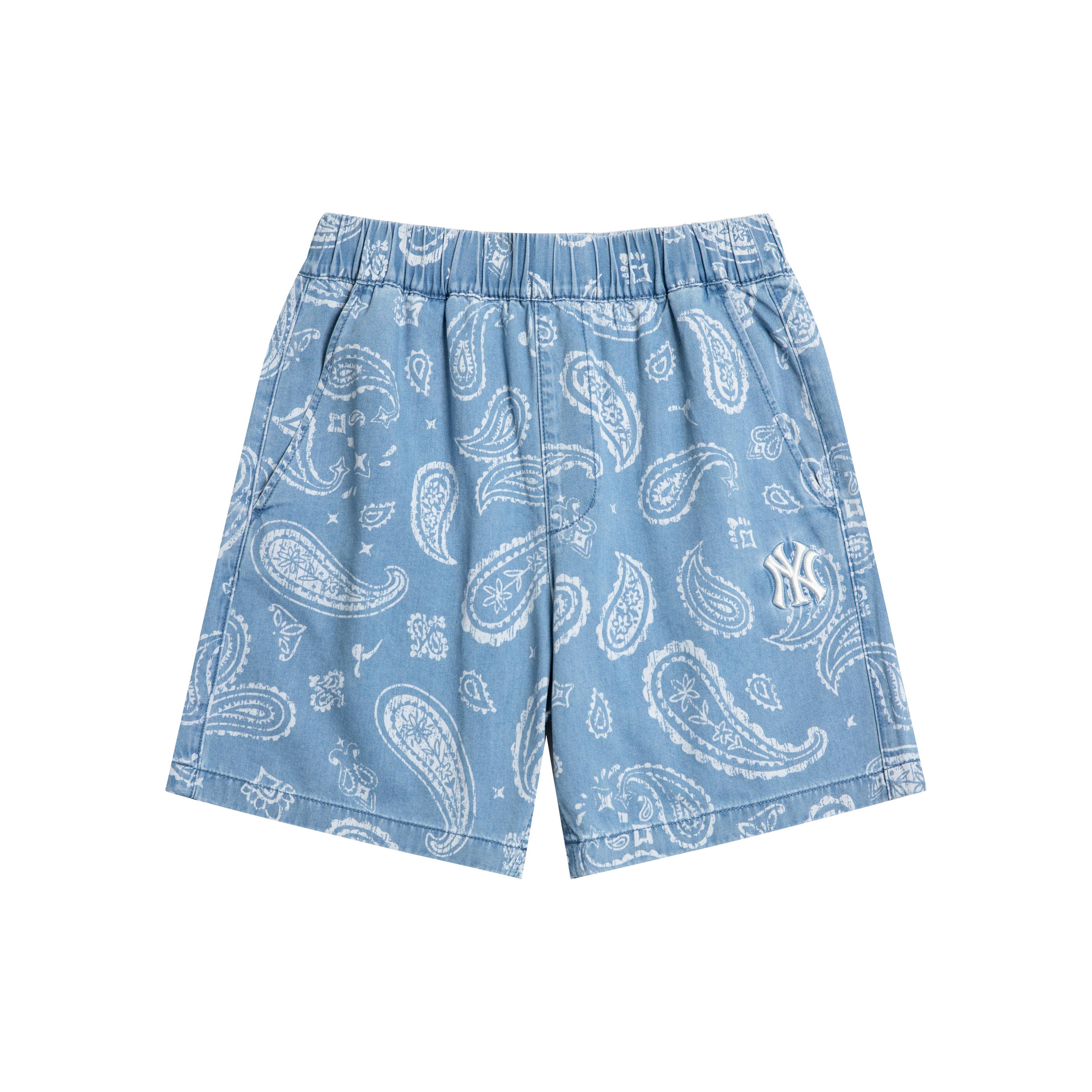 MLB New York Yankees Casual Shorts Men s Light Blue Moderate 3LDPI0133-50SBL M