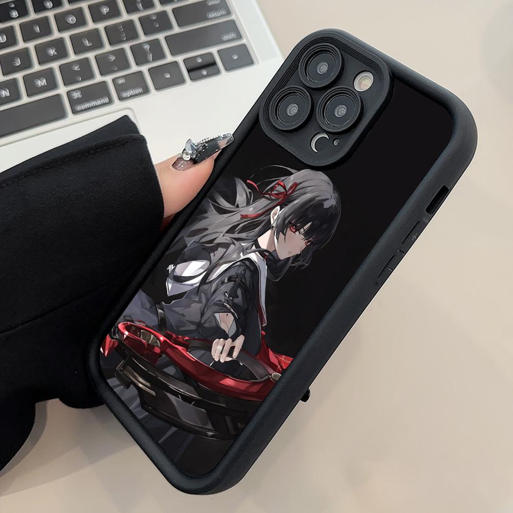 Wuthering Waves Chisa Handyhülle für iPhone 17 16 15 14 13 12 11 Air Pro Max Plus Schwarze Weiche TPU Stoßfeste Hülle