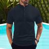 Summer Men Stand Collar Short Sleeve T-shirt Men