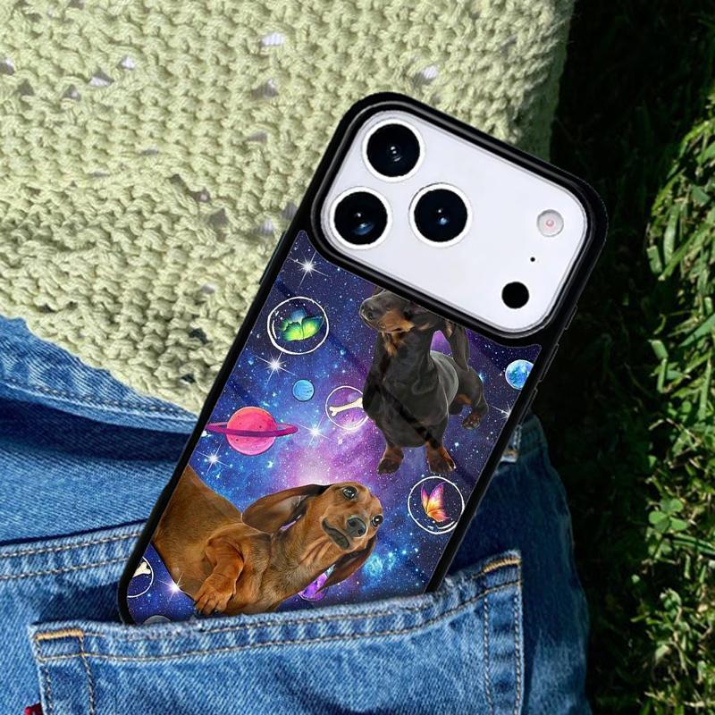 Skater Dog In Space Phone Case For iPhone 17 AIR 16 Pro Max 15 14 Pro 11 12 13 Shockproof Silicone Cover