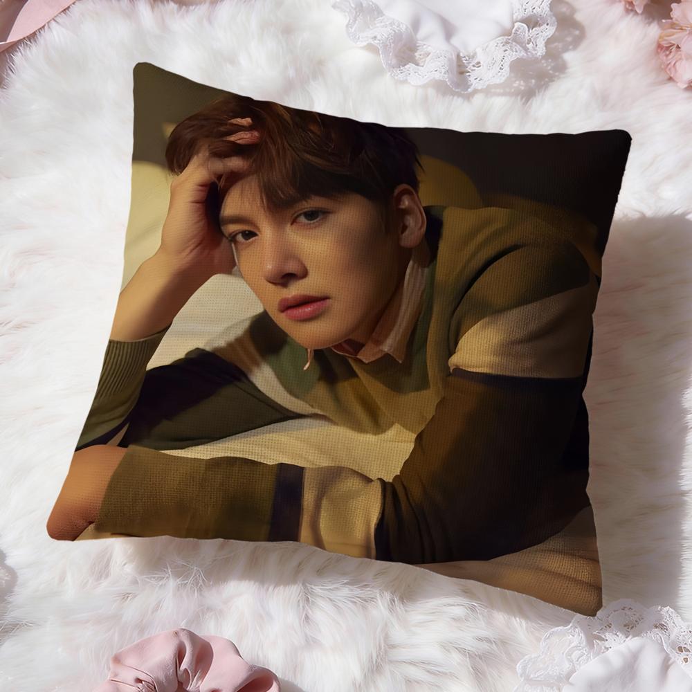 Ji Chang W-Wook Kpop Cushion Cover Premium Comfort Reversible Pillow Cove -Two in One Design for Any Room & Car Interior