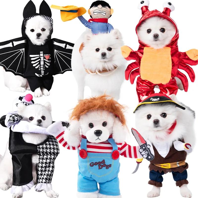 Costume Divertente Creativo per Cani e Gatti di Piccola Taglia per Halloween Giacca per Cani Piccoli Vestito per Gatti Teddy Abbigliamento per Cani a Tema Halloween per Cani Piccoli