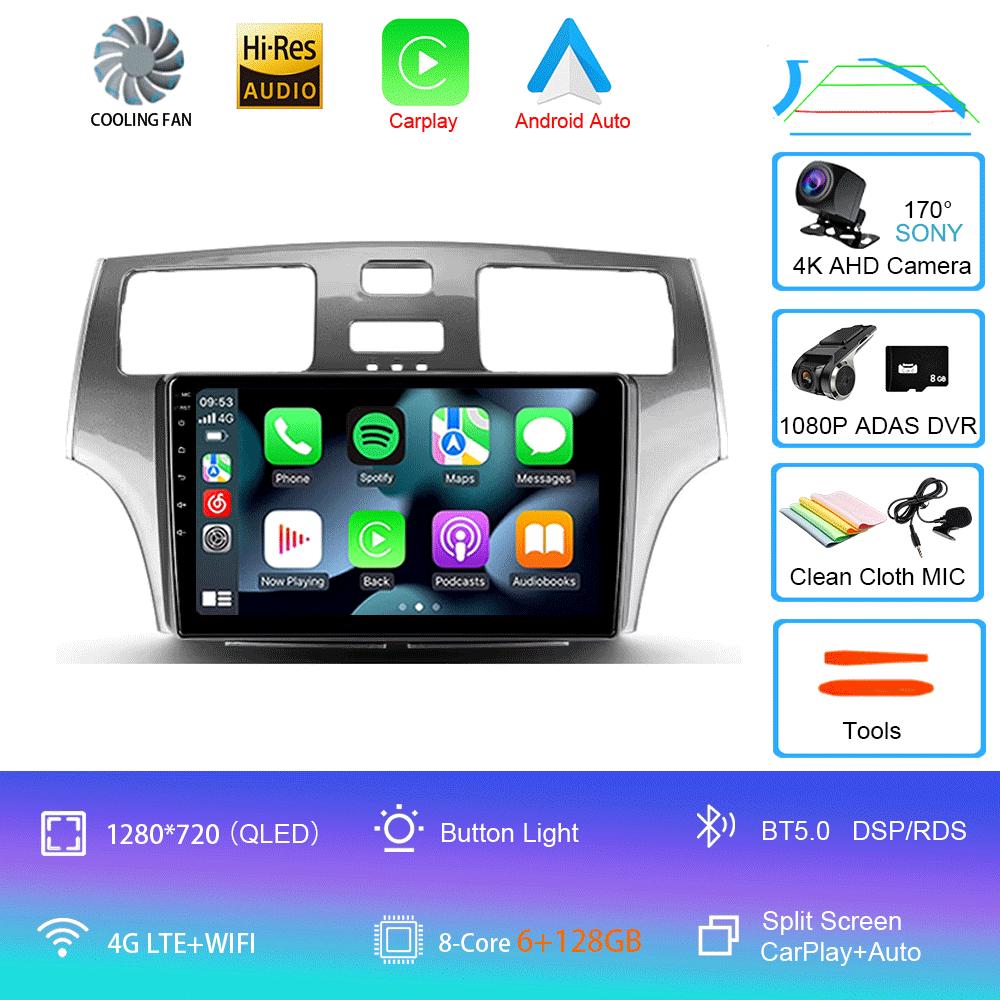 Autoradio Android 14 Carplay Auto Für Lexus ES300 ES330 XV30 ES250 2001-2006 2Din DVD Multimedia Video Player Carplay GPS Stereo