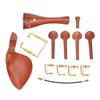 Violin Chinrest Complete Professional Jujube Wood Violin Cheek Rest with Pegs Tail Post Rope Tailpiece Screw