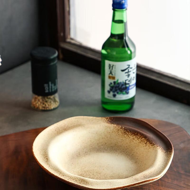 Ruhan Japanischer, ofenglasierter Keramik-Tiefteller