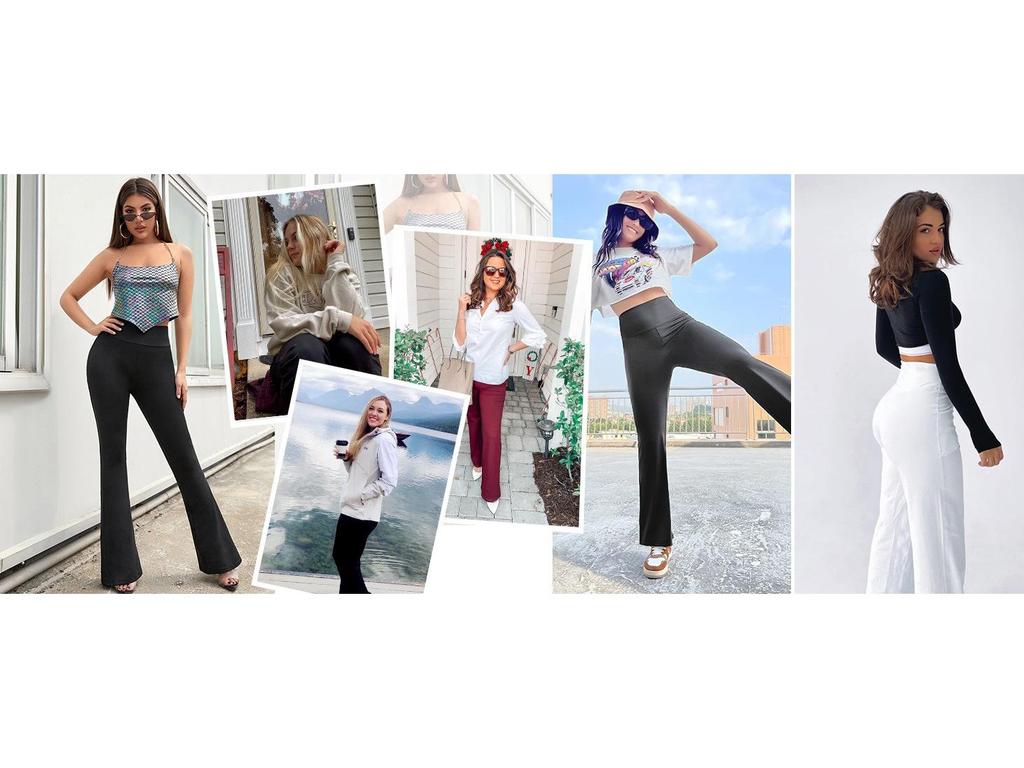 High-Waist Nude Yoga Flared Pants - Women's Hip-Lifting Fitness Tights