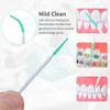 50Pcs Double-End Interdental Brush Clean Between Teeth Extended Massage Disposable Silicone Toothpicks Brush