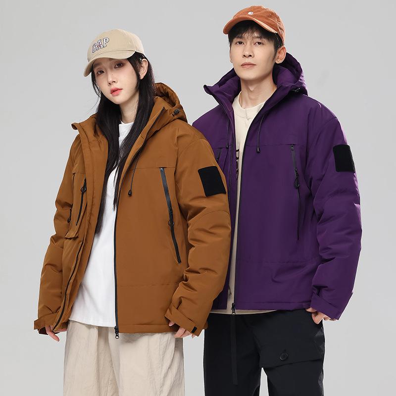Couple Fleece Jacket Thickened Windproof Waterproof Cotton-padded Coat Outdoor Sports Jacket Mountaineering Suit Rider Cotton-padded Jacket