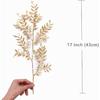 PASYOU Fake Leaves Plants for Christmas Decor, Gold Artificial Shrubs Grass Foliage Plastic Bulk Leaf Indoor Outdoor Home Garden Party Hotel Verandah