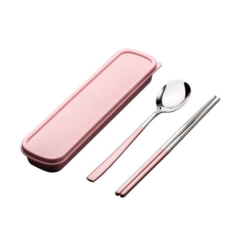 Portable 410 Stainless Steel Spoon and Chopsticks Set