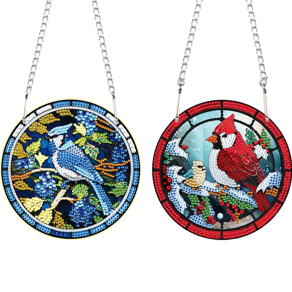 2D/Flache DIY Hänge-Diamant-Kunst-Kits Spezielle Form Strass Diamant-Kunst Fensteranhänger Fensterhängekunst für Heimdekoration