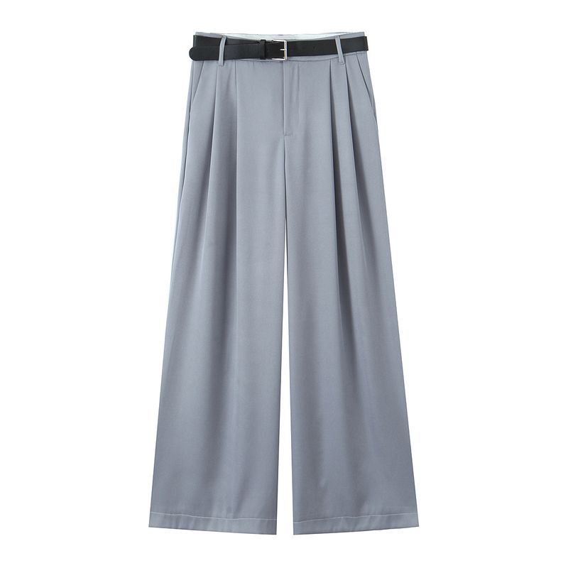 Kaslead New Arrival Women's Clothing Fashion Style Fashion Minimalist Multicolor with Belt Double Pleated Pants 4661405