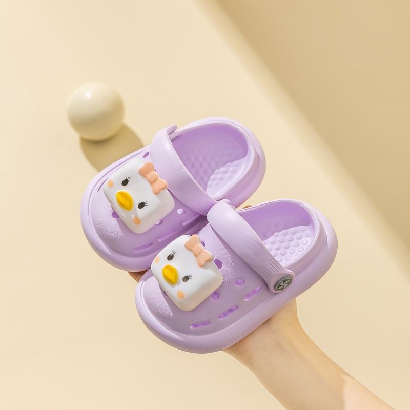 

Детская обувь Тапочки для девочек Мультяшные милые сандалии Baotou Мальчики Полые туфли Противоскользящие мягкие подошвы Детские сандалии Детская прогулочная обувь 160-insole16cm фиолетовый