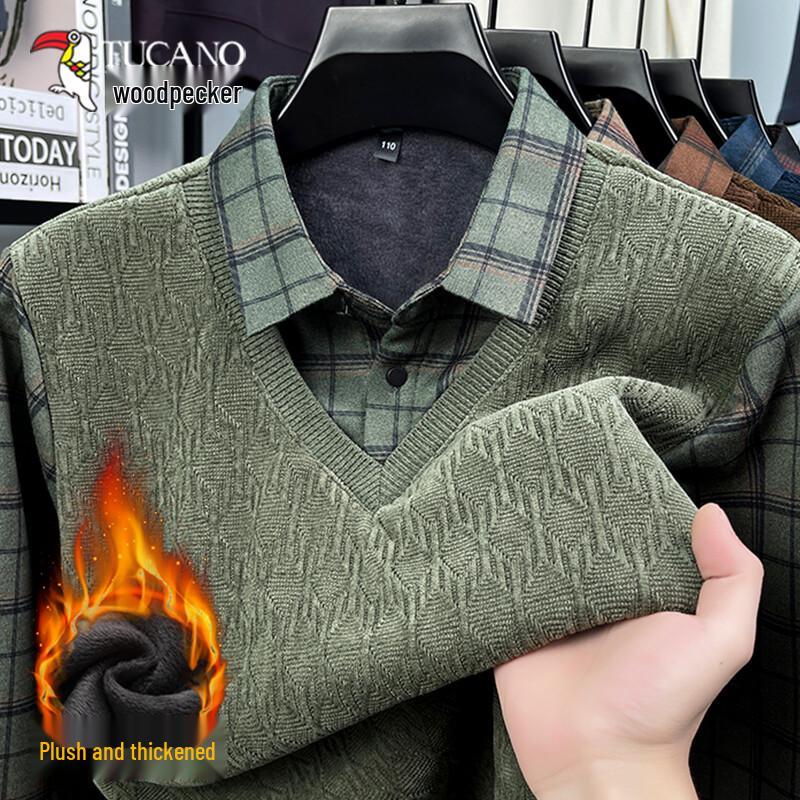 Tucano Мужской теплый жаккардовый свитер-двойка XL