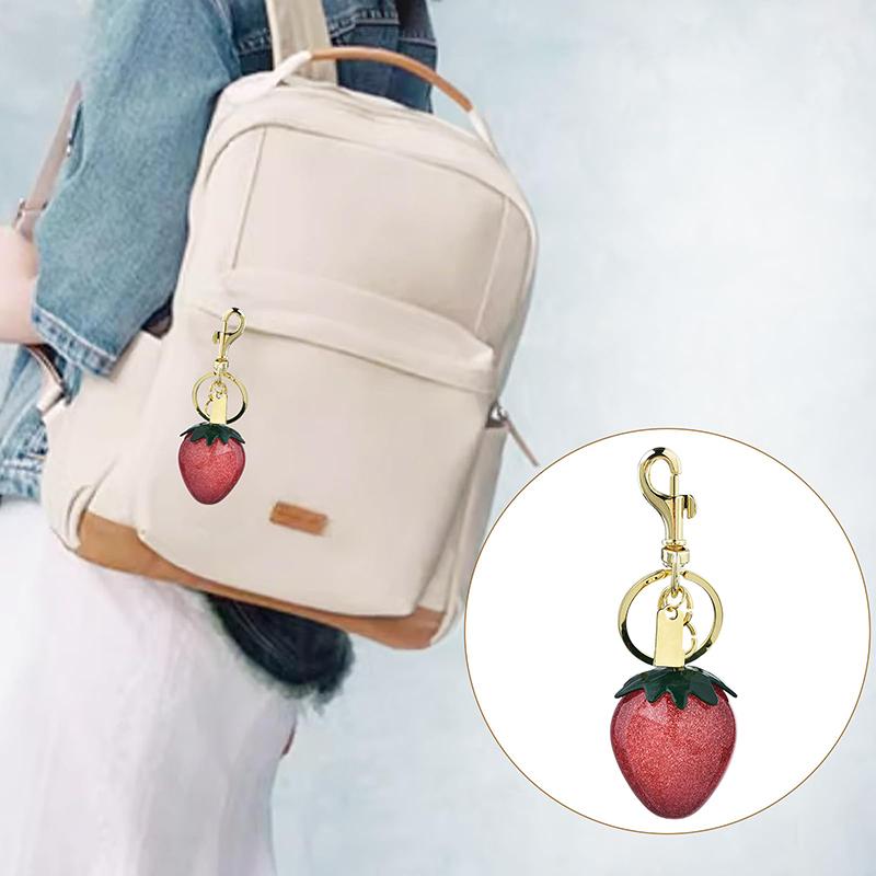 Strawberry Bag Charm Purse Charms Keychain,Strawberry Purse Charm,Strawberry Accessories Keychian For Women Valentine Bag Gifts