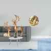European Reindeer Knot Yarn Ball Collectable Craft Deer Lover Sculpture Ceramic Figurine Ornament