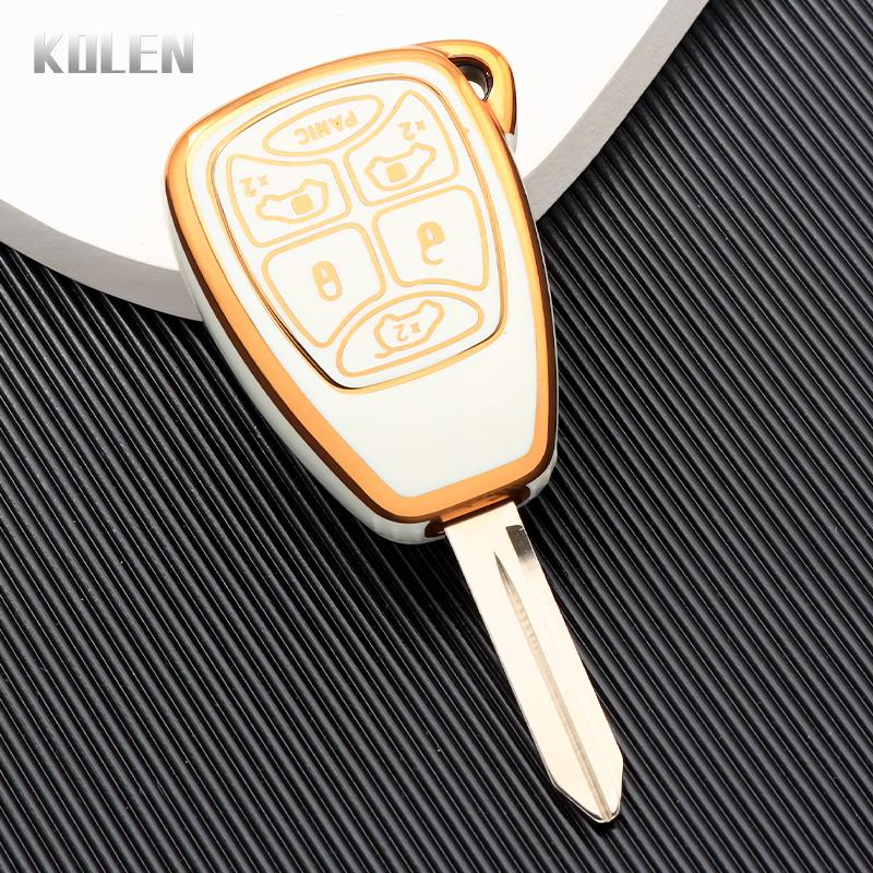 New Tpu Car Key Case Cover Shell For Chrysler 300 Pt Cruiser Sebring Dodge Caliber Nitro Jcuv For Jeep Compass Liberty Compass