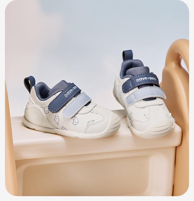 Davy Bella baby walking soft soled shoes spring new antibacterial shoes baby shoes