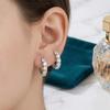Temperament Crystal Studded Earrings Minimalist Plain Round Earrings Small Hoop Earrings  Party