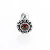 Elegant 316L Stainless Steel Stud Earrings with Eye Heart Zirconia and Screw Round Ball Design for Cartilage Piercing