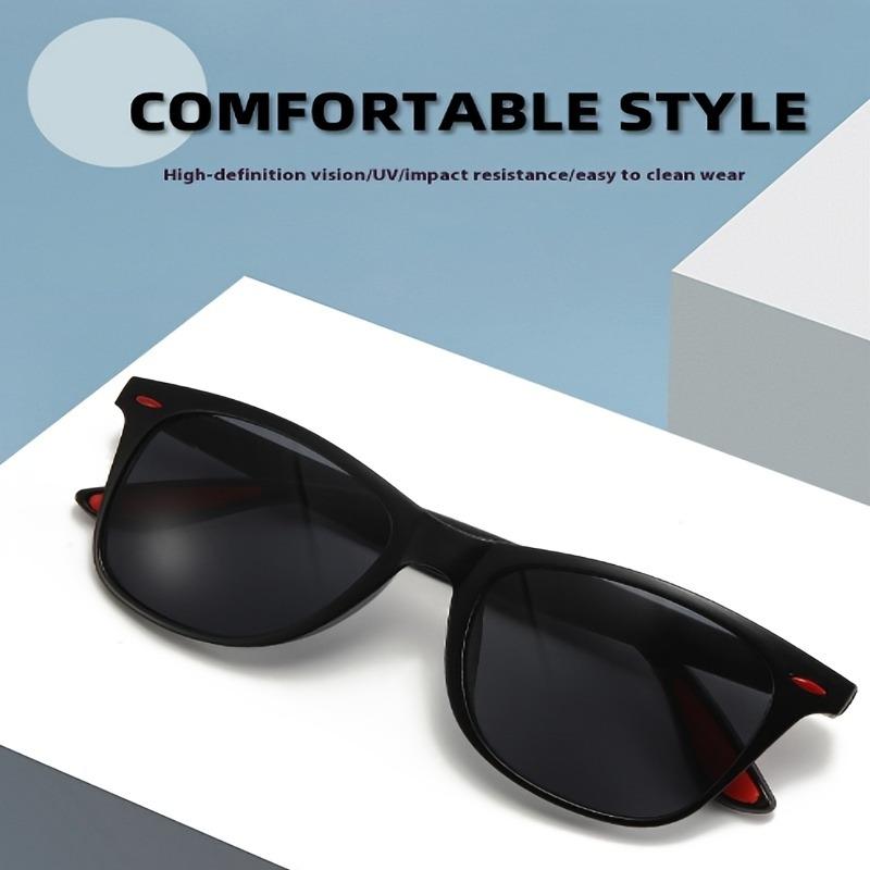 3 Sets of Retro Modern Sunglasses Black Blue Orange