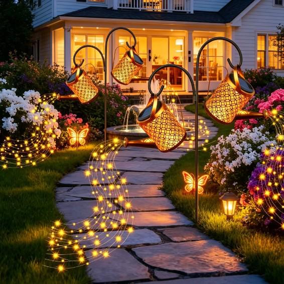 Double Hook Angel Fairy Peony Copper Kettle Lamp
