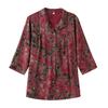Middle-aged and Elderly Long-sleeved Shirt Women's Style Grandma's Cotton Silk Shirt Plus Size Fat Mother's Spring and Summer Loose Top