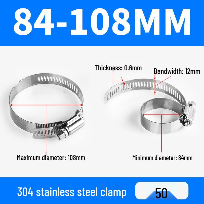 304 Stainless Steel Quick-Install Hose Clamp for Gas Pipes